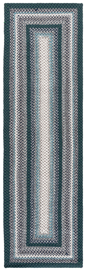Safavieh Braided308j Teal & Multi Handwoven Braided Area Rug | Washable, Low-Profile Polypropylene For Indoor/Outdoor Use 8'-0" x 10'-0" BRD308J-8