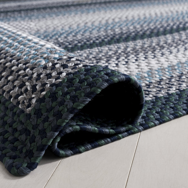 Safavieh Braided308j Teal Multi Braided Accent Rug For Entryway Patio Kitchen Bedside — Durable, Fade‑Resistant Polypropylene Texture 3'-0" x 5'-0" BRD308J-3