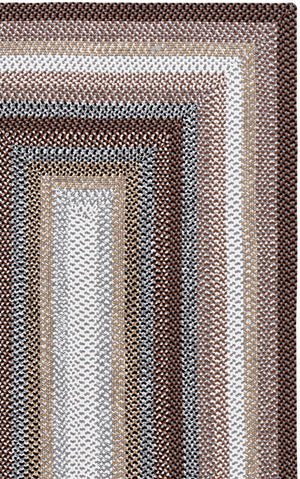 Safavieh Braided Low-Profile Accent Rug In Brown Multi-Tone — Durable Polypropylene, Indoor/Outdoor Ready, Washable 3'-0" x 5'-0" BRD308T-3