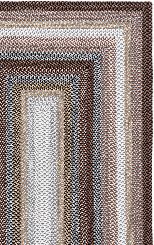 Safavieh Braided Low-Profile Accent Rug In Brown Multi-Tone — Durable Polypropylene, Indoor/Outdoor Ready, Washable 3'-0" x 5'-0" BRD308T-3