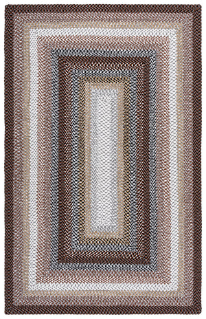 Safavieh Braided Hand-Woven Brown Multi-Tone Area Rug — Low-Profile, Durable Polypropylene, Indoor-Outdoor Charm 6'-0" x 9'-0" BRD308T-6