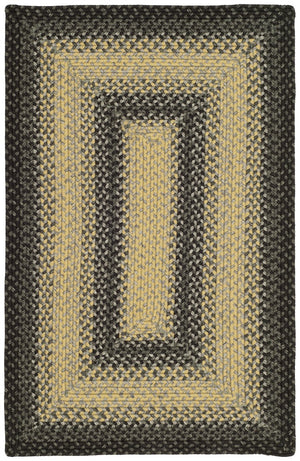 Safavieh Braided Area Rug - Hand-woven, Durable Polypropylene For Indoor & Outdoor Spaces, Elegant Design Black ,Grey Polypropylene Pile Brd311a-216
