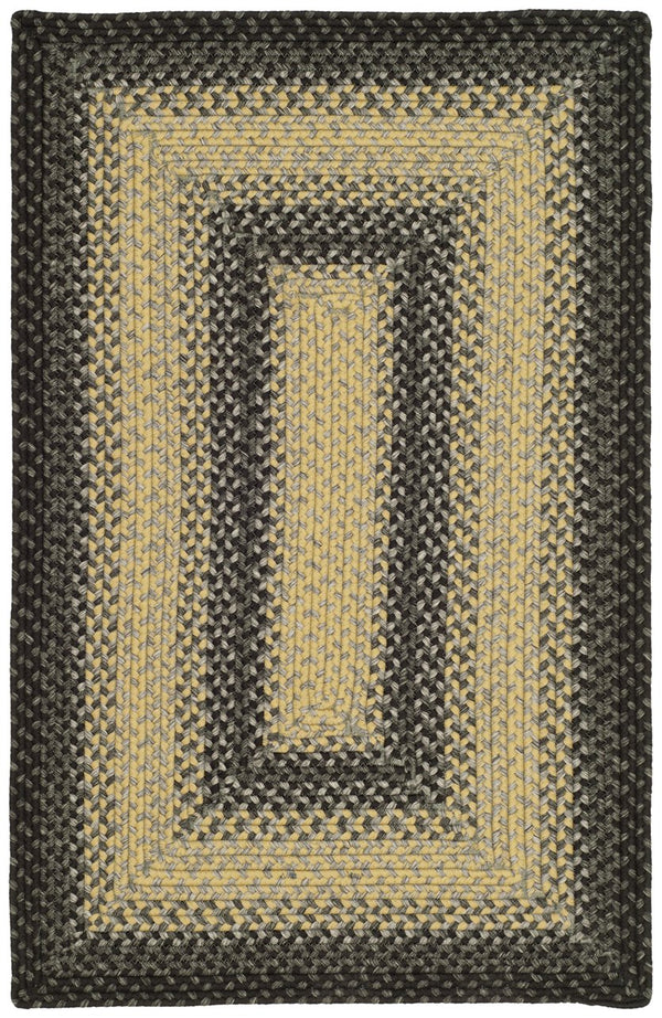 Safavieh Braided Area Rug - Hand-woven, Durable Polypropylene For Indoor & Outdoor Spaces, Elegant Design Black ,Grey Polypropylene Pile Brd311a-216
