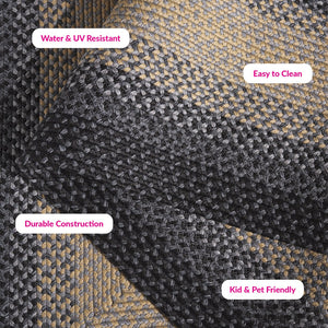 Safavieh Braided Area Rug - Hand-woven, Durable Polypropylene For Indoor & Outdoor Spaces, Elegant Design Black ,Grey Polypropylene Pile Brd311a-216