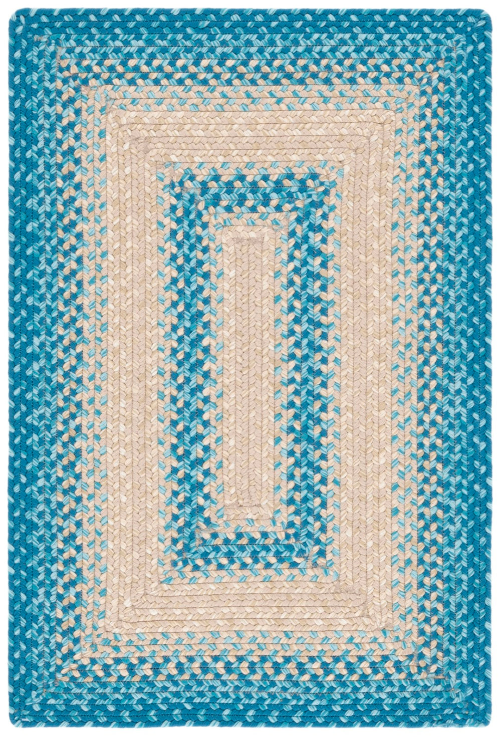 Safavieh Braided Rugs 311m Blue / Beige Blue ,Beige Polypropylene Pile Brd311m-4ov