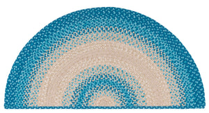 Safavieh Braided Area Rug - Hand-woven, Durable Polypropylene For Indoor & Outdoor Spaces, Elegant Design Blue ,Beige Polypropylene Pile Brd311m-8