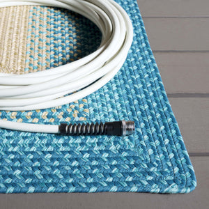 Safavieh Braided Area Rug - Hand-woven, Durable Polypropylene For Indoor & Outdoor Spaces, Elegant Design Blue ,Beige Polypropylene Pile Brd311m-8