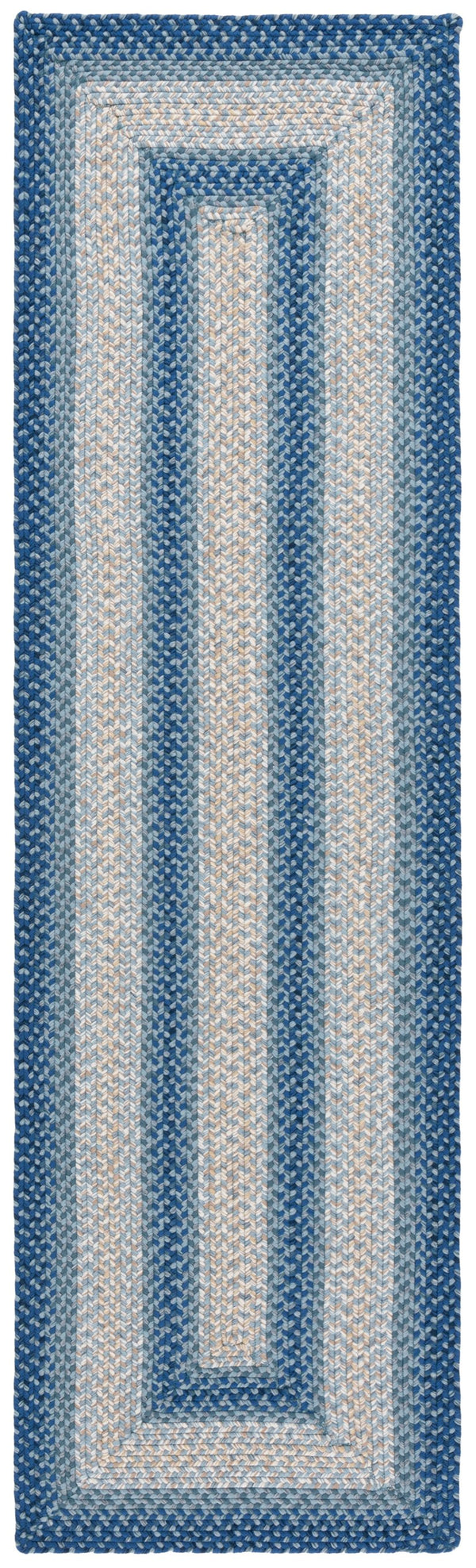 Safavieh Braided Area Rug - Hand-woven, Durable Polypropylene For Indoor & Outdoor Spaces, Elegant Design Navy ,Grey Polypropylene Pile Brd311n-28