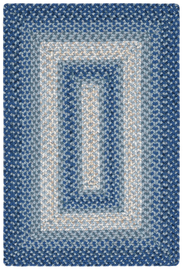 Safavieh Braided Area Rug - Hand-woven, Durable Polypropylene For Indoor & Outdoor Spaces, Elegant Design Navy ,Grey Polypropylene Pile Brd311n-28