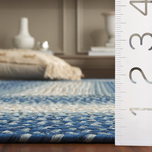 Safavieh Braided Area Rug - Hand-woven, Durable Polypropylene For Indoor & Outdoor Spaces, Elegant Design Navy ,Grey Polypropylene Pile Brd311n-28