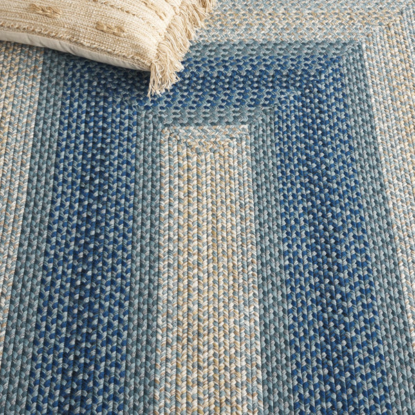 Safavieh Braided Area Rug - Hand-woven, Durable Polypropylene For Indoor & Outdoor Spaces, Elegant Design Navy ,Grey Polypropylene Pile Brd311n-28