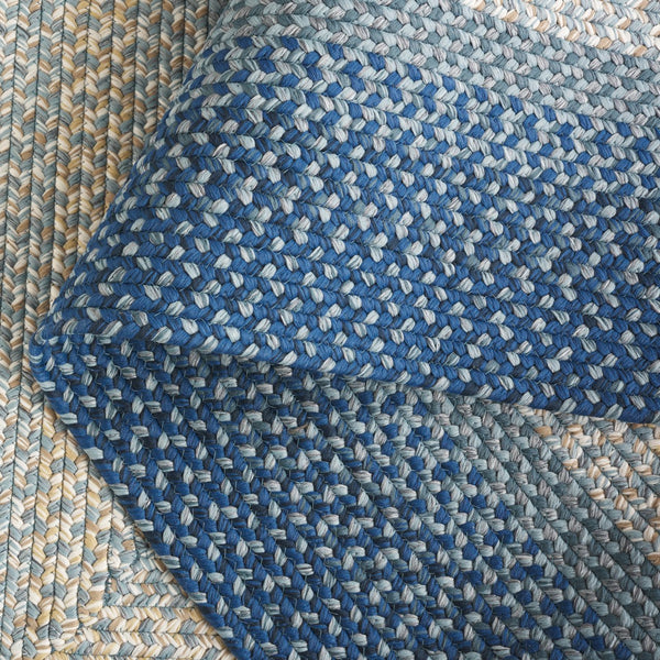 Safavieh Braided Area Rug - Hand-woven, Durable Polypropylene For Indoor & Outdoor Spaces, Elegant Design Navy ,Grey Polypropylene Pile Brd311n-28