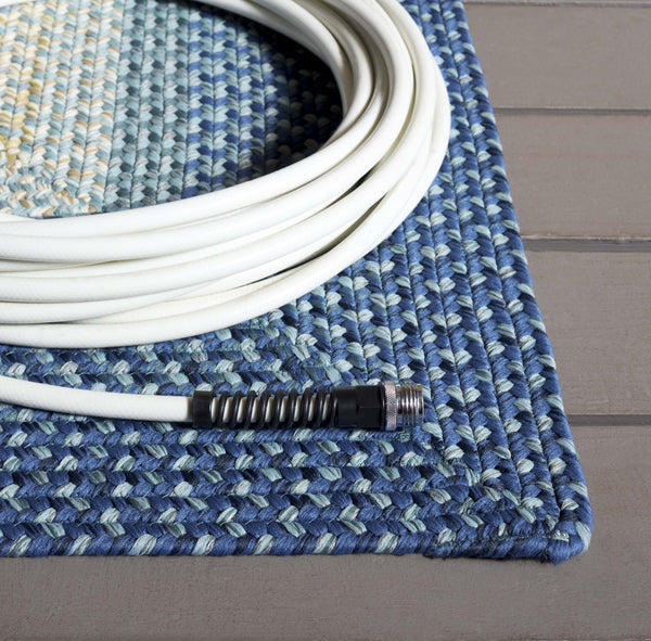 Safavieh Braided Area Rug - Hand-woven, Durable Polypropylene For Indoor & Outdoor Spaces, Elegant Design Navy ,Grey Polypropylene Pile Brd311n-28