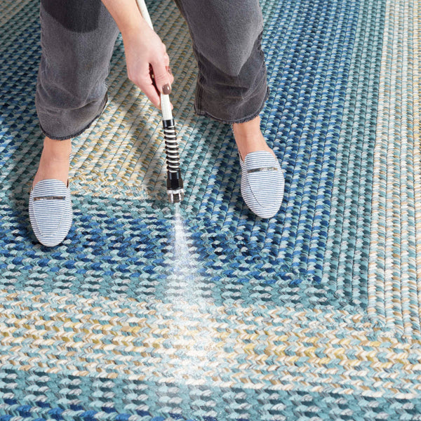 Safavieh Braided Area Rug - Hand-woven, Durable Polypropylene For Indoor & Outdoor Spaces, Elegant Design Navy ,Grey Polypropylene Pile Brd311n-28