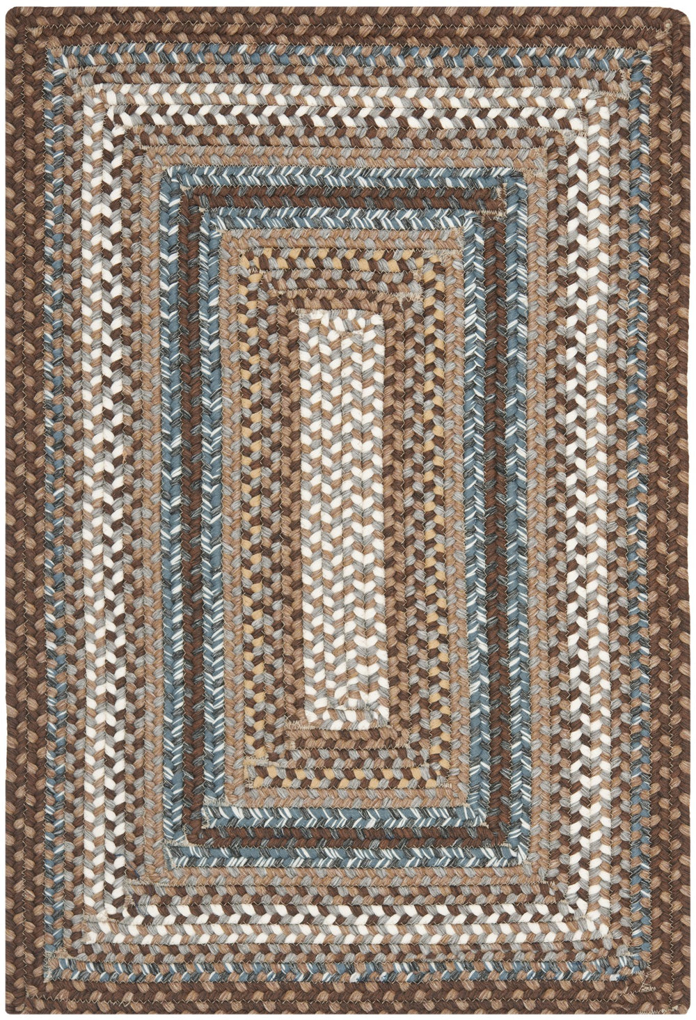 Safavieh Braided Hand-woven Area Rug - Elegant Multi-tonal Design For Indoor/Outdoor Spaces, Easy Care Brown ,Multi Polypropylene Pile Brd313a-7sq
