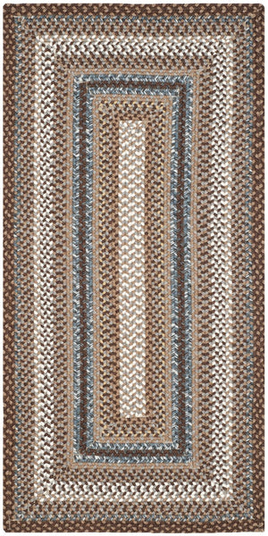 Safavieh Braided Hand-woven Area Rug - Elegant Multi-tonal Design For Indoor/Outdoor Spaces, Easy Care Brown ,Multi Polypropylene Pile Brd313a-7sq