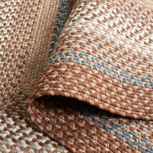 Safavieh Braided Hand-woven Area Rug - Elegant Multi-tonal Design For Indoor/Outdoor Spaces, Easy Care Brown ,Multi Polypropylene Pile Brd313a-7sq