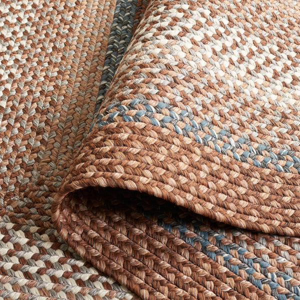 Safavieh Braided Hand-woven Area Rug - Elegant Multi-tonal Design For Indoor/Outdoor Spaces, Easy Care Brown ,Multi Polypropylene Pile Brd313a-7sq