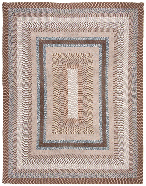 Safavieh Braided Hand-woven Area Rug - Elegant Multi-tonal Design For Indoor/Outdoor Spaces, Easy Care Brown ,Multi Polypropylene Pile Brd313a-7sq