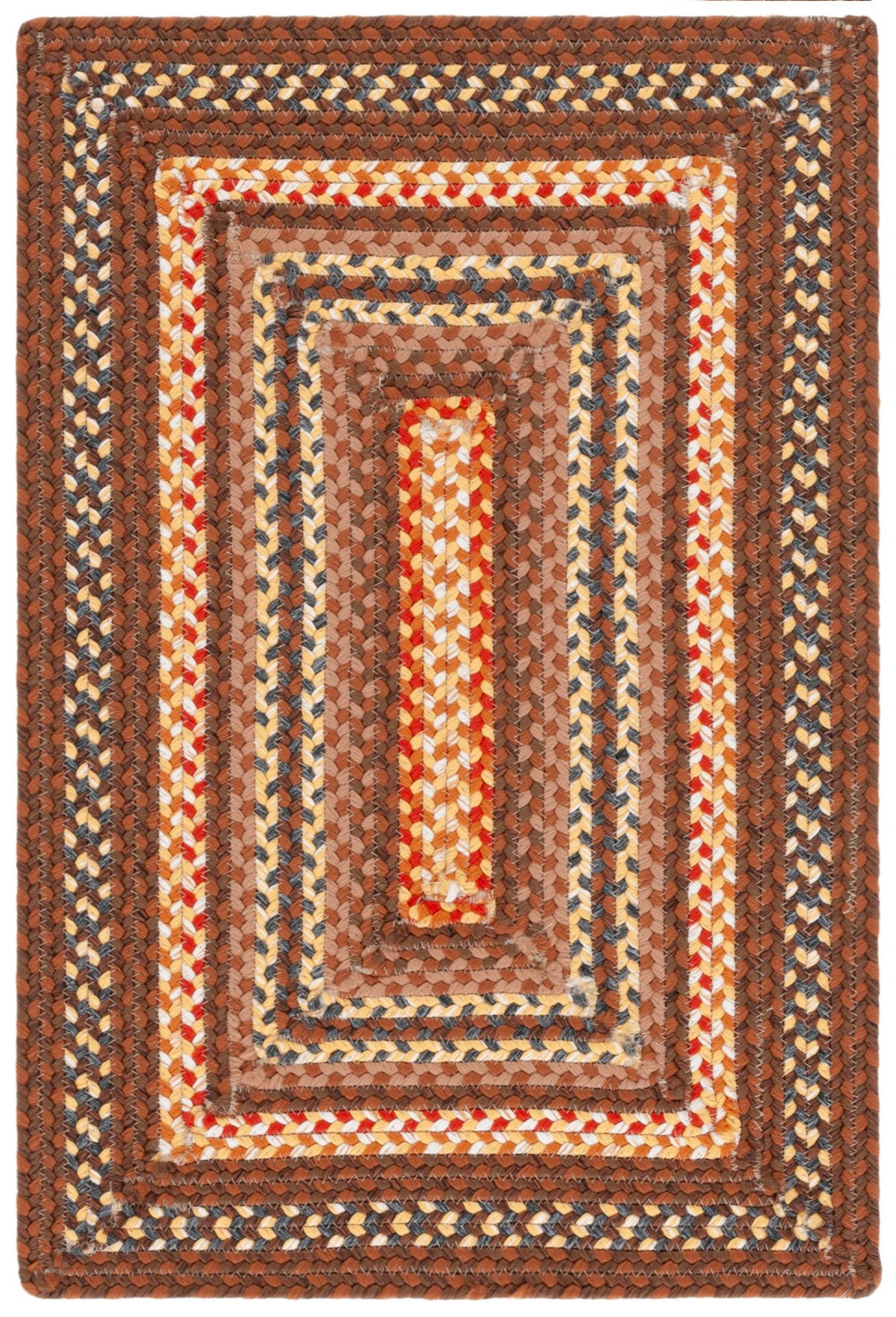 Safavieh Braided Rugs 313t Brown / Light Brown Brown ,Light Brown Polypropylene Pile Brd313t-3