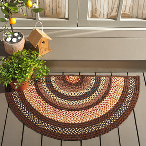 Safavieh Braided Hand-woven Area Rug - Elegant Multi-tonal Design For Indoor/Outdoor Spaces, Easy Care Brown ,Light Brown Polypropylene Pile Brd313t-24hm