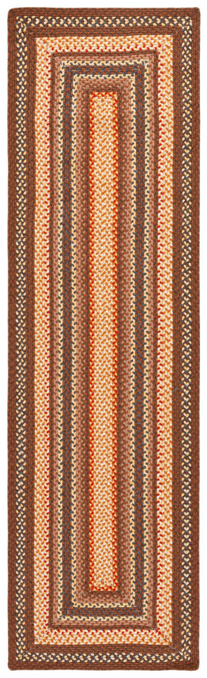 Safavieh Braided Hand-woven Area Rug - Elegant Multi-tonal Design For Indoor/Outdoor Spaces, Easy Care Brown ,Light Brown Polypropylene Pile Brd313t-24hm