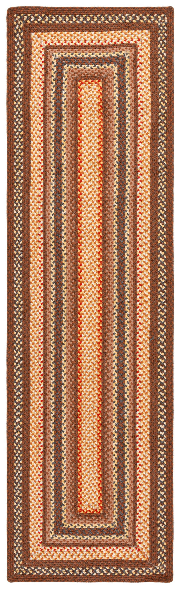Safavieh Braided Hand-woven Area Rug - Elegant Multi-tonal Design For Indoor/Outdoor Spaces, Easy Care Brown ,Light Brown Polypropylene Pile Brd313t-24hm