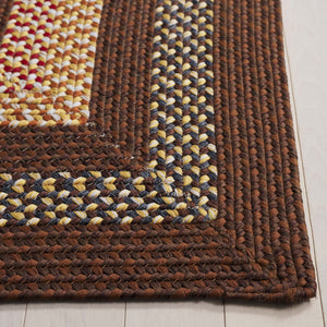 Safavieh Braided Hand-woven Area Rug - Elegant Multi-tonal Design For Indoor/Outdoor Spaces, Easy Care Brown ,Light Brown Polypropylene Pile Brd313t-24hm