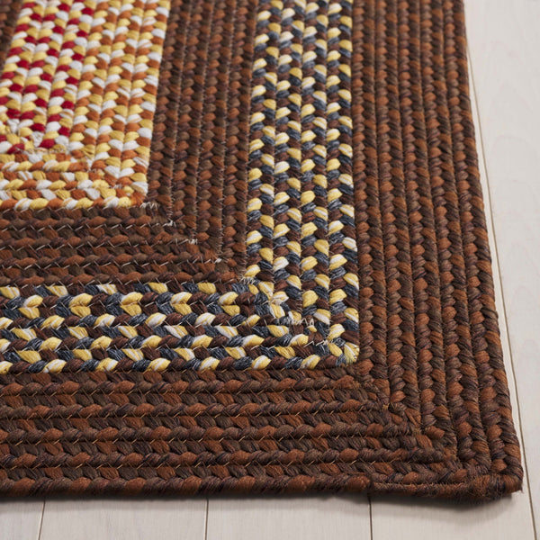 Safavieh Braided Hand-woven Area Rug - Elegant Multi-tonal Design For Indoor/Outdoor Spaces, Easy Care Brown ,Light Brown Polypropylene Pile Brd313t-24hm