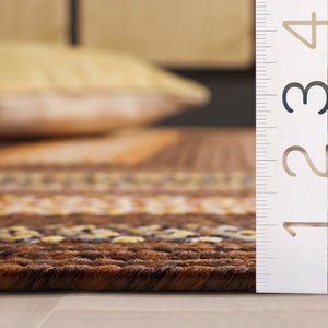 Safavieh Braided Hand-woven Area Rug - Elegant Multi-tonal Design For Indoor/Outdoor Spaces, Easy Care Brown ,Light Brown Polypropylene Pile Brd313t-24hm