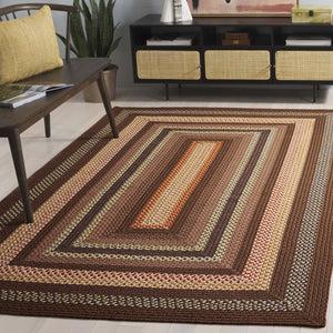 Safavieh Braided Hand-woven Area Rug - Elegant Multi-tonal Design For Indoor/Outdoor Spaces, Easy Care Brown ,Light Brown Polypropylene Pile Brd313t-24hm