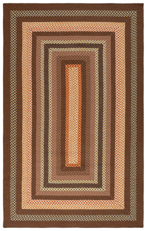 Safavieh Braided Hand-woven Area Rug - Elegant Multi-tonal Design For Indoor/Outdoor Spaces, Easy Care Brown ,Light Brown Polypropylene Pile Brd313t-24hm