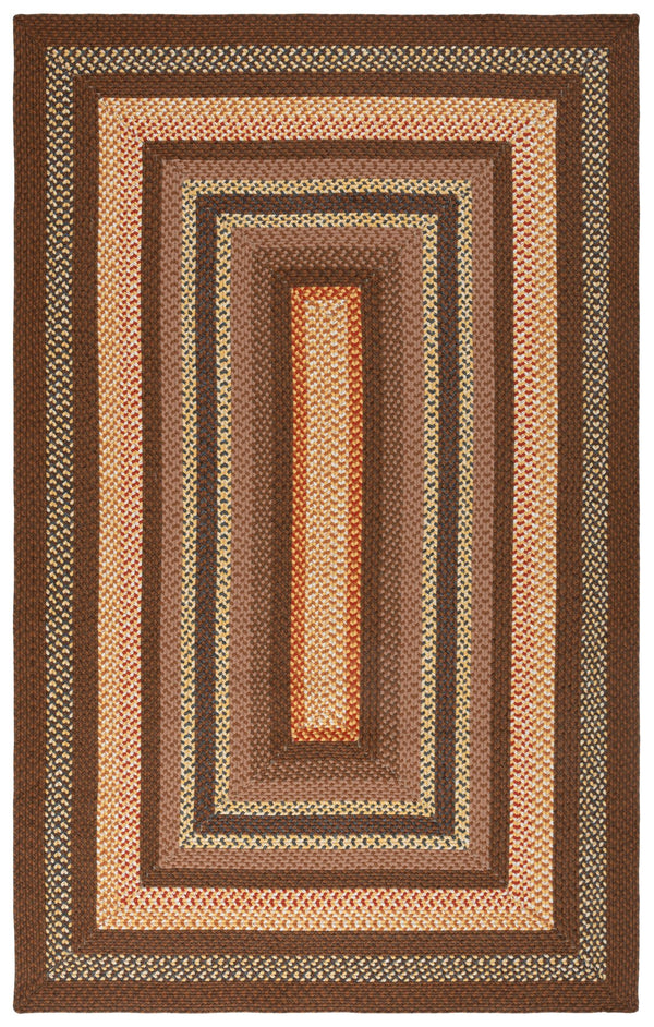 Safavieh Braided Hand-woven Area Rug - Elegant Multi-tonal Design For Indoor/Outdoor Spaces, Easy Care Brown ,Light Brown Polypropylene Pile Brd313t-24hm