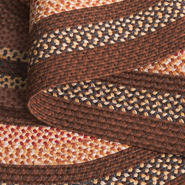 Safavieh Braided Hand-woven Area Rug - Elegant Multi-tonal Design For Indoor/Outdoor Spaces, Easy Care Brown ,Light Brown Polypropylene Pile Brd313t-24hm