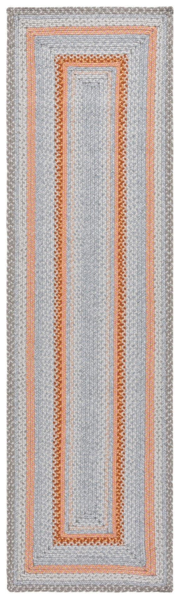 Safavieh Braided Rugs 314g Grey / Rust Grey ,Rust Polypropylene Pile Brd314g-3sq