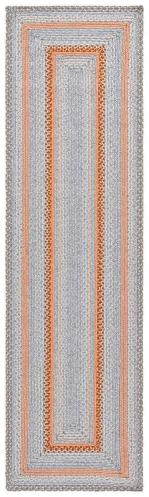 Safavieh Braided Rugs 314g Grey / Rust Grey ,Rust Polypropylene Pile Brd314g-3sq