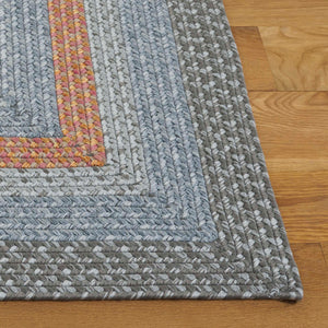 Safavieh Braided Hand Woven Indoor/Outdoor Rug - Durable, Stylish Grey And Rust Design For High-traffic Areas Grey ,Rust Polypropylene Pile Brd314g-5