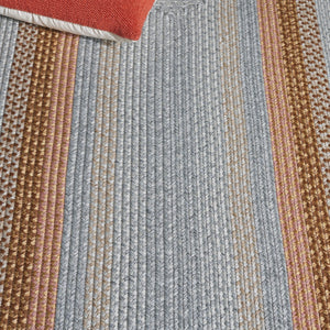 Safavieh Braided Hand Woven Indoor/Outdoor Rug - Durable, Stylish Grey And Rust Design For High-traffic Areas Grey ,Rust Polypropylene Pile Brd314g-5