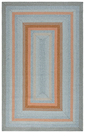 Safavieh Braided Hand Woven Indoor/Outdoor Rug - Durable, Stylish Grey And Rust Design For High-traffic Areas Grey ,Rust Polypropylene Pile Brd314g-5