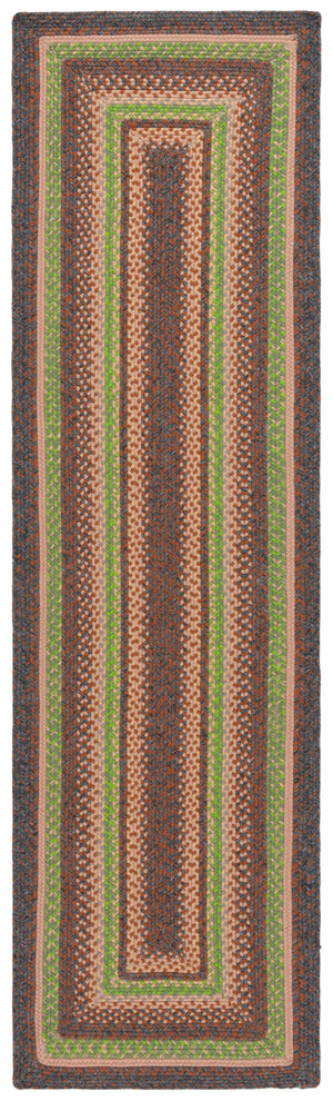 Safavieh Braided Rugs 314t Brown / Green Brown ,Green Polypropylene Pile Brd314t-3r