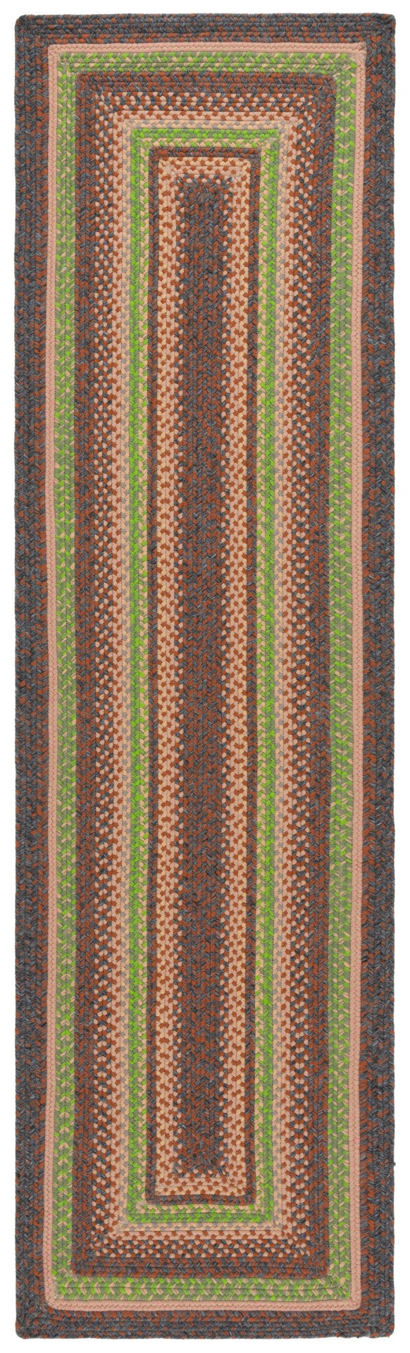Safavieh Braided Rugs 314t Brown / Green Brown ,Green Polypropylene Pile Brd314t-3r