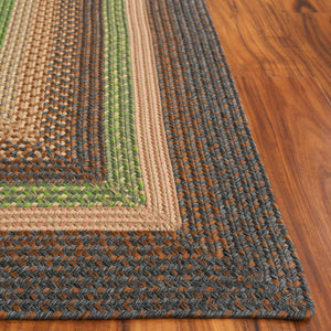 Safavieh Braided Hand Woven Indoor/Outdoor Rug - Durable, Stylish Grey And Rust Design For High-traffic Areas Brown ,Green Polypropylene Pile Brd314t-6ov
