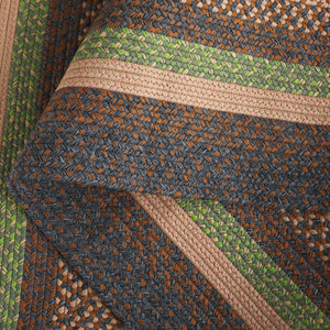 Safavieh Braided Hand Woven Indoor/Outdoor Rug - Durable, Stylish Grey And Rust Design For High-traffic Areas Brown ,Green Polypropylene Pile Brd314t-6ov