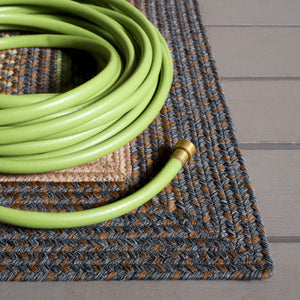 Safavieh Braided Hand Woven Indoor/Outdoor Rug - Durable, Stylish Grey And Rust Design For High-traffic Areas Brown ,Green Polypropylene Pile Brd314t-6ov