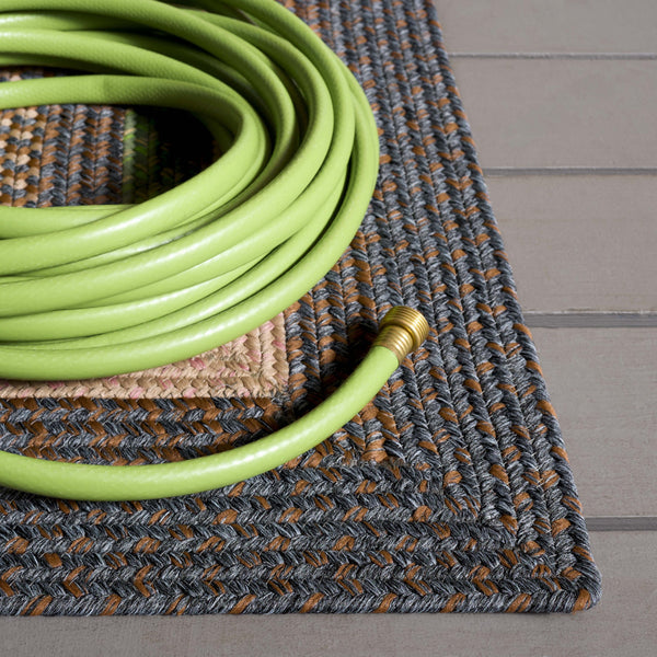 Safavieh Braided Hand Woven Indoor/Outdoor Rug - Durable, Stylish Grey And Rust Design For High-traffic Areas Brown ,Green Polypropylene Pile Brd314t-6ov