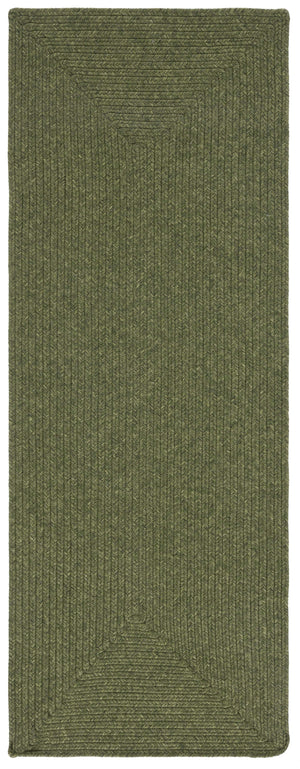 Safavieh Braided Handwoven Oval Rug 6X8 Green — Low-Profile Polypropylene, Durable Stain-Resistant Style BRD315A-68OV