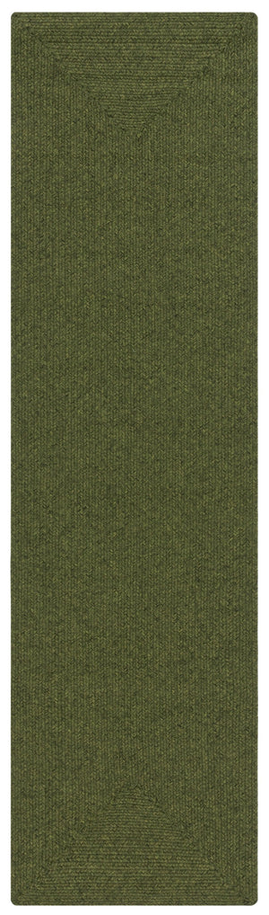 Safavieh Braided Handwoven Oval Rug 6X8 Green — Low-Profile Polypropylene, Durable Stain-Resistant Style BRD315A-68OV