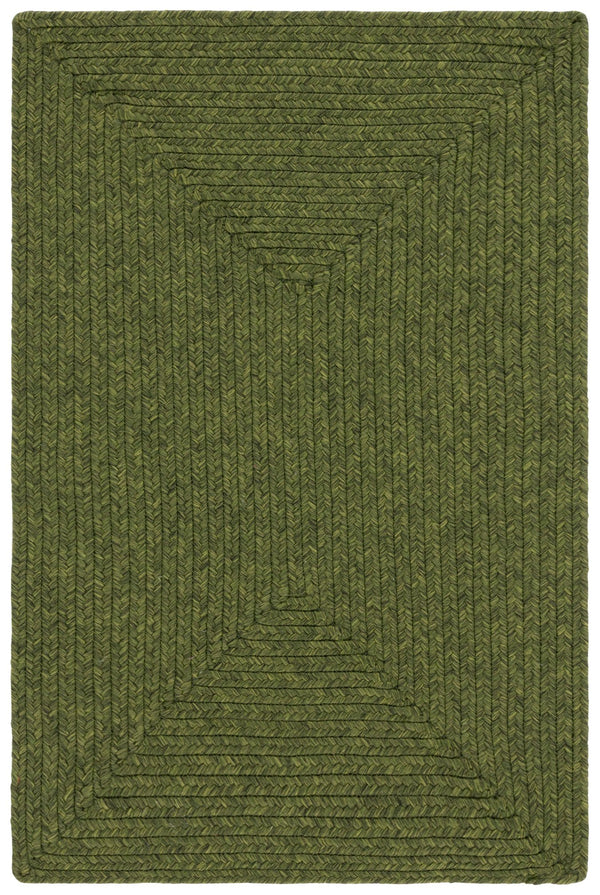 Safavieh Braided Handwoven Oval Rug 6X8 Green — Low-Profile Polypropylene, Durable Stain-Resistant Style BRD315A-68OV