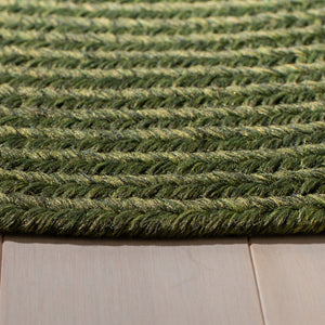 Safavieh Braided Area Rug - Stylish Green Design For Indoor/Outdoor Spaces, Perfect For Comfort And Elegance Green Polypropylene Pile Brd315a-10r