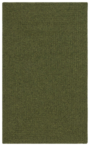 Safavieh Braided Handwoven Oval Rug 6X8 Green — Low-Profile Polypropylene, Durable Stain-Resistant Style BRD315A-68OV